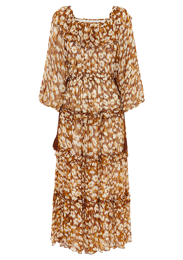 Desert Floral Midi Dress