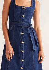 Delphine Denim Midi Dress