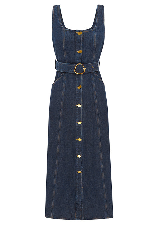 Delphine Denim Midi Dress