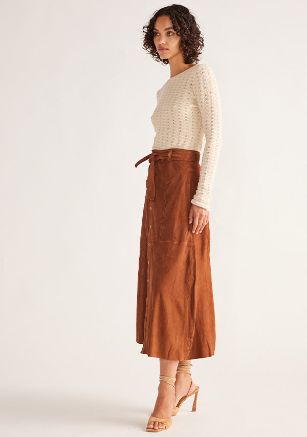 Natalie Suede Skirt