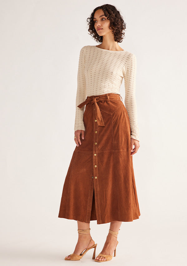 Natalie Suede Skirt