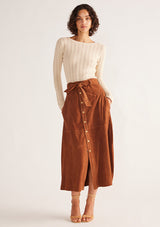 Natalie Suede Skirt