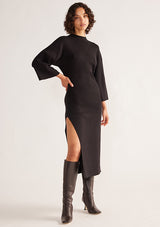 Wistful Knit Turtleneck Midi Dress