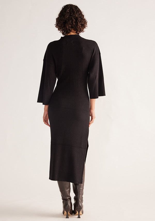 Wistful Knit Turtleneck Midi Dress