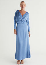 Calista Long Sleeve Wrap Maxi Dress