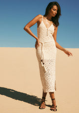 Talia Beach Lace Midi Dress