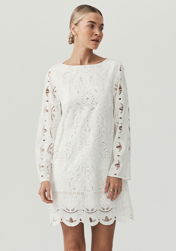 Nora Embroidery Mini Dress