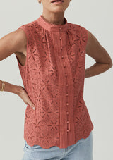 Sara Lace Sleeveless Blouse