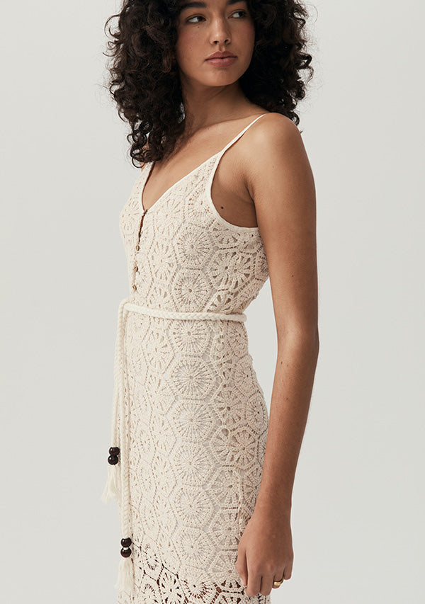 Talia Beach Lace Midi Dress