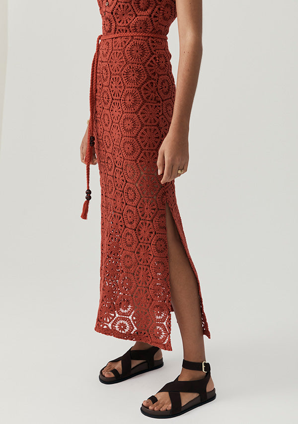 Talia Beach Lace Midi Dress