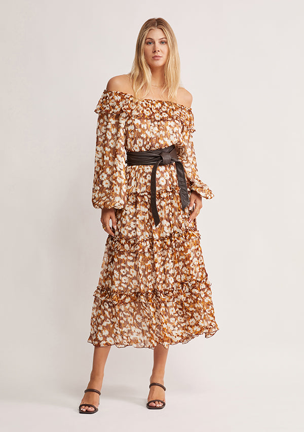 Desert Floral Midi Dress