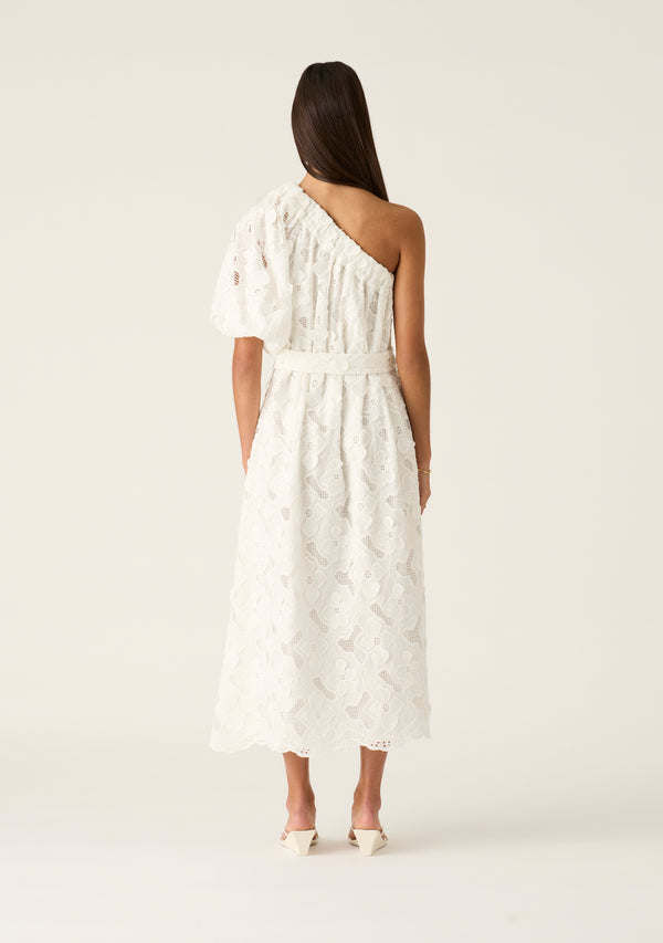 Luna Embroidery One Shoulder Dress