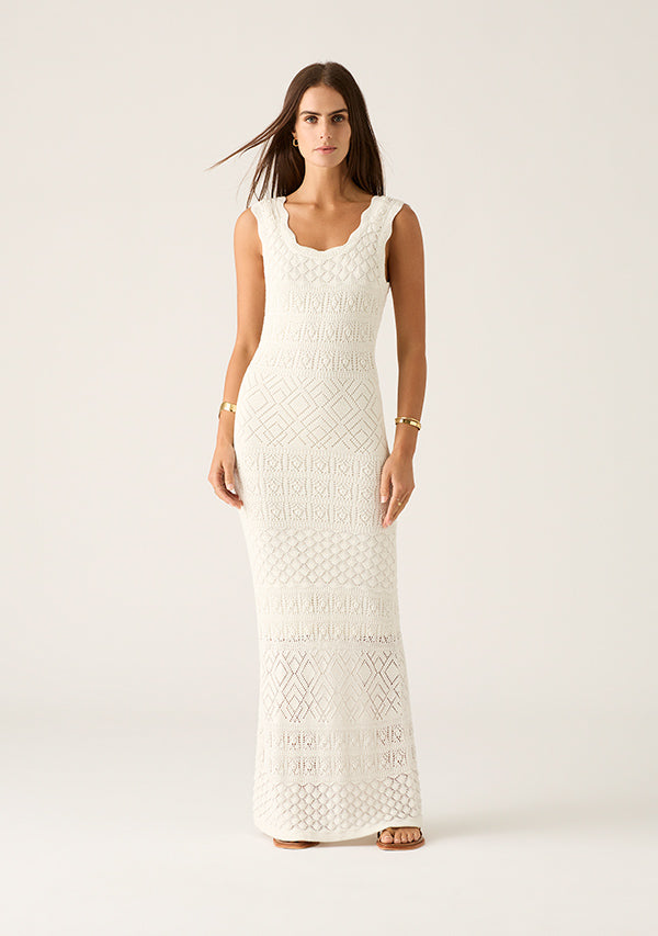 Bruna Pointelle Midi Dress