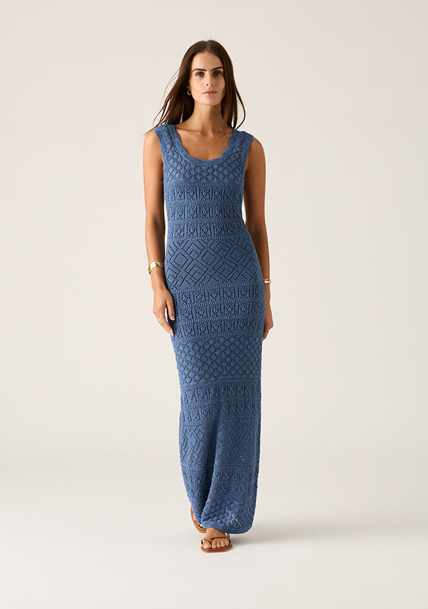 Bruna Pointelle Midi Dress