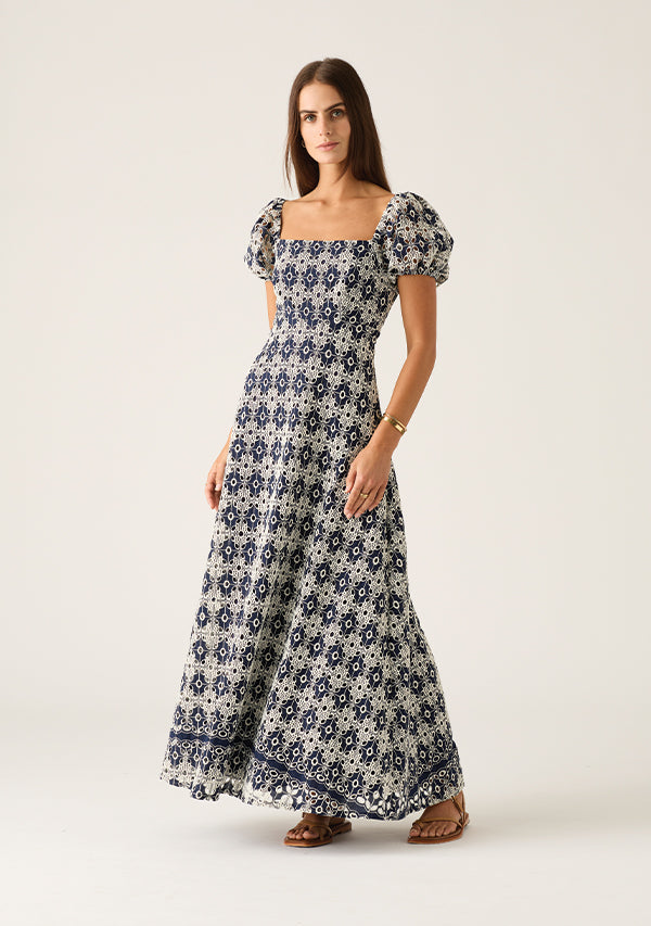 Pedra Embroidery Maxi Dress