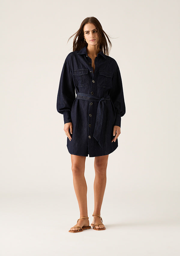 Ana Denim Shirt Mini Dress