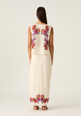 Frida Embroidery Maxi Skirt