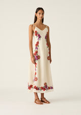 Frida Embroidery Maxi Dress