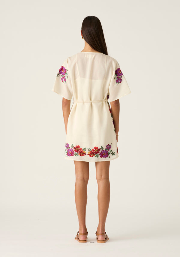 Frida Embroidery Mini Dress