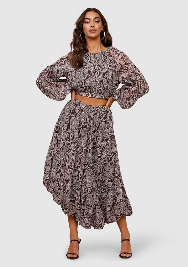 Prairie Asymmetrical Midi Skirt