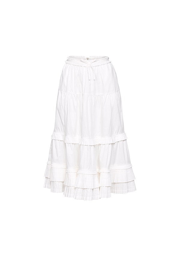 Golden Fields Pleated Midi Skirt